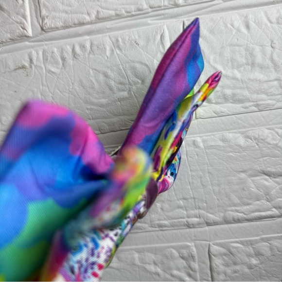 Handmade Lisa Frank Inspired Vibrant Hair Bow - Picture 7 of 14